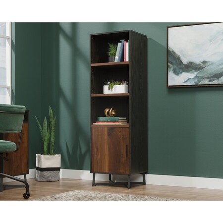 Sauder Canton Lane Bookcase With Door Gw , Three adjustable shelves for flexible storage options 425303